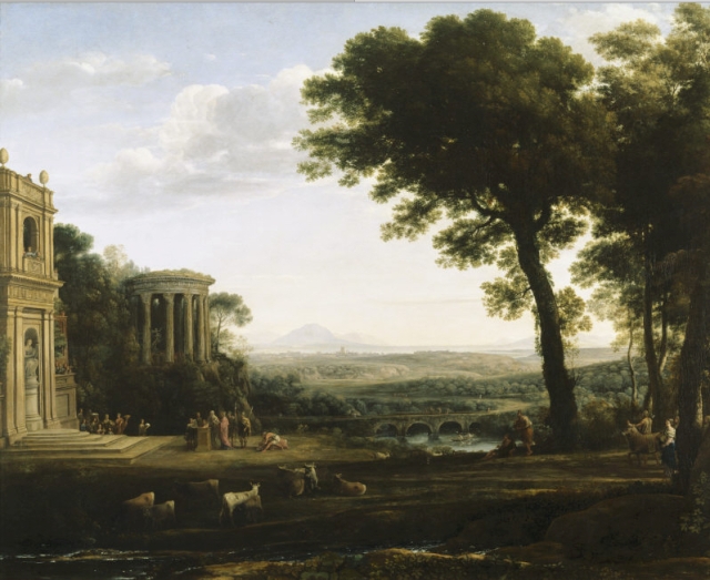 The Father of Psyche Sacrificing at the Temple of Apollo - Claude Lorrain 1662 - 63