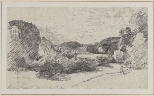 The Gardens at Stourhead - John Constable 1811